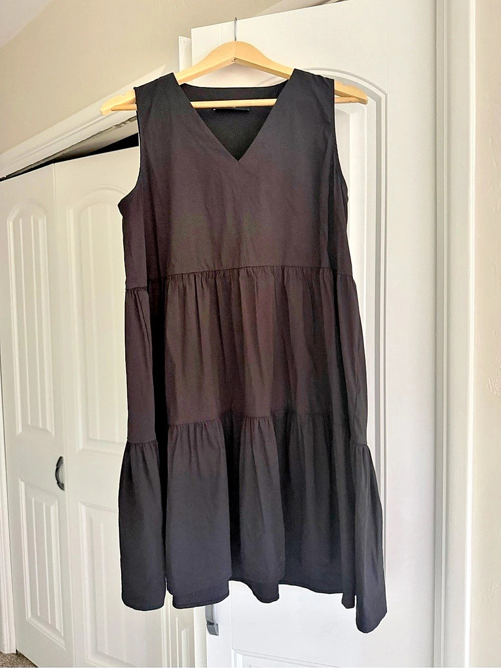 Pietro Brunelli Melody V neck Black Maternity Dress
